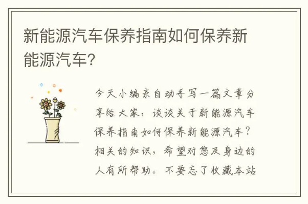 新手怎么做新能源汽车保养 新手怎么做新能源汽车保养业务